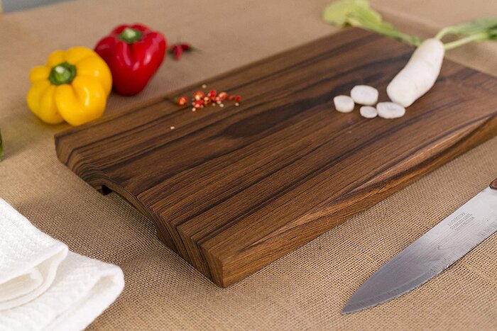 Old trunk, wood block, single-piece premium valsadi teak wood, reversible chopping board