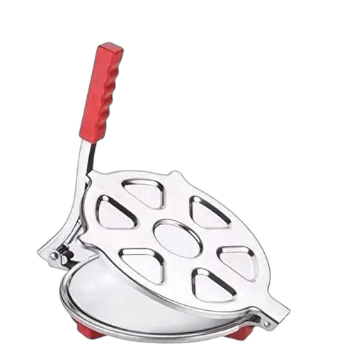 HOOK i Heavy Quality Stainless Steel 7.5 inch, Puri Maker Press Machine with Handle, Manual Stainless Steel Roti Press, Papad/Khakhra/Chapati Maker