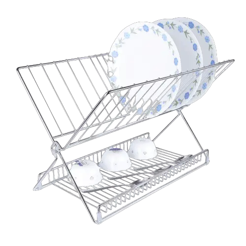 Hettich stainless steel dish drainer with PVC tray and five years warranty against rusting